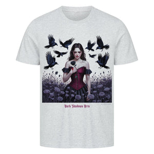 Black Rose Sorrow_ Blutige Träne & Rabenliebe - HigherBlanks Premium T-Shirt | T-Shirt | Dark Shadows Arts