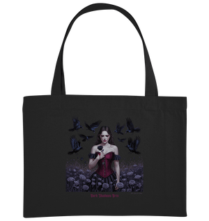 Black Rose Sorrow_ Blutige Träne & Rabenliebe - Organic Shopping - Bag - Organic Shopping - Bag | Taschen | Dark Shadows Arts
