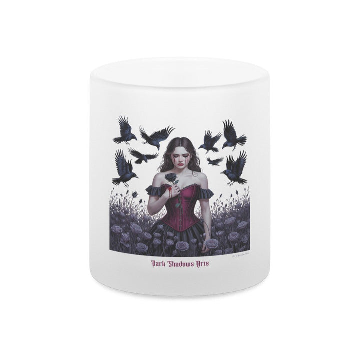 Black Rose Sorrow_ Blutige Träne & Rabenliebe - Teelichthalter satiniert | Mug | Dark Shadows Arts