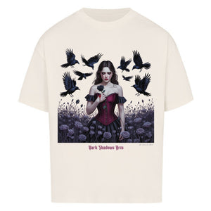 Black Rose Sorrow_ Blutige Träne & Rabenliebe - VACANCY Oversized Shirt | T-Shirt | Dark Shadows Arts
