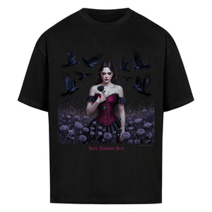 Black Rose Sorrow_ Blutige Träne & Rabenliebe - VACANCY Oversized Shirt | T-Shirt | Dark Shadows Arts