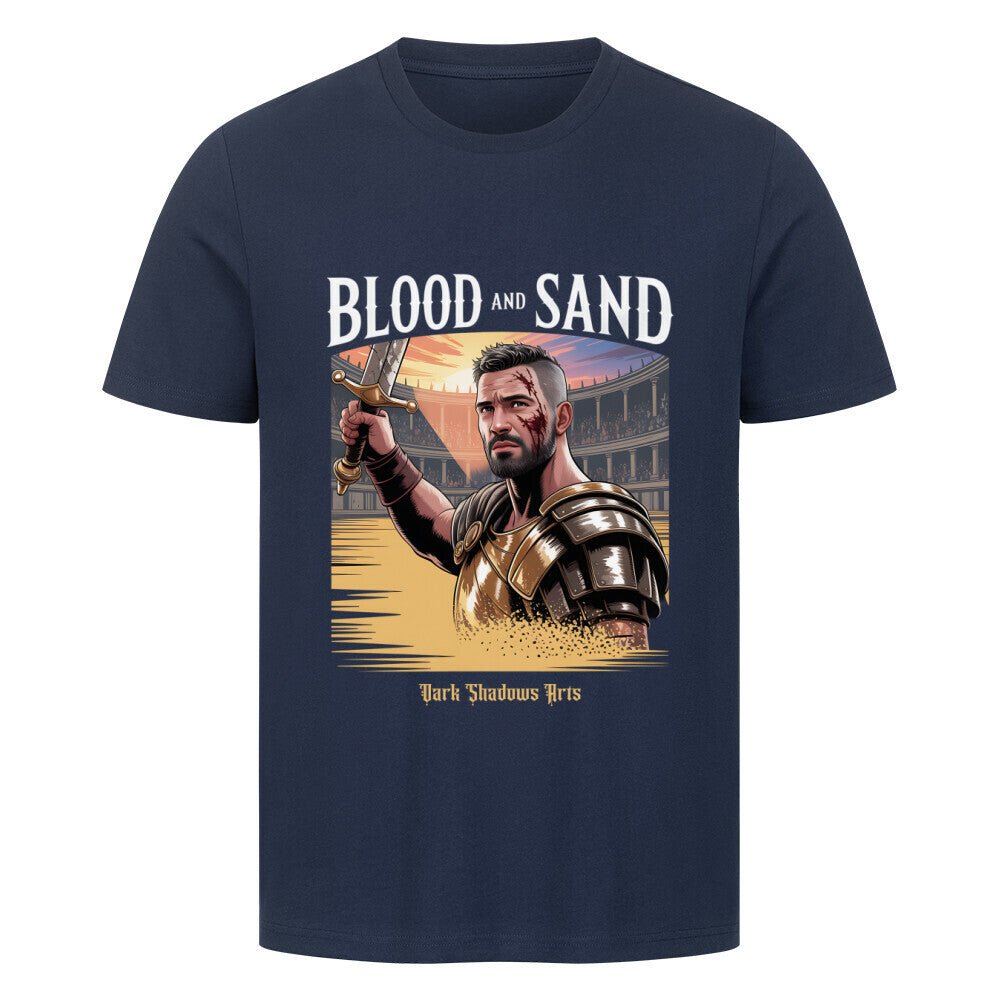 Blood and Sand_ Gladiator des Schicksals - HigherBlanks Premium T-Shirt | T-Shirt | Dark Shadows Arts