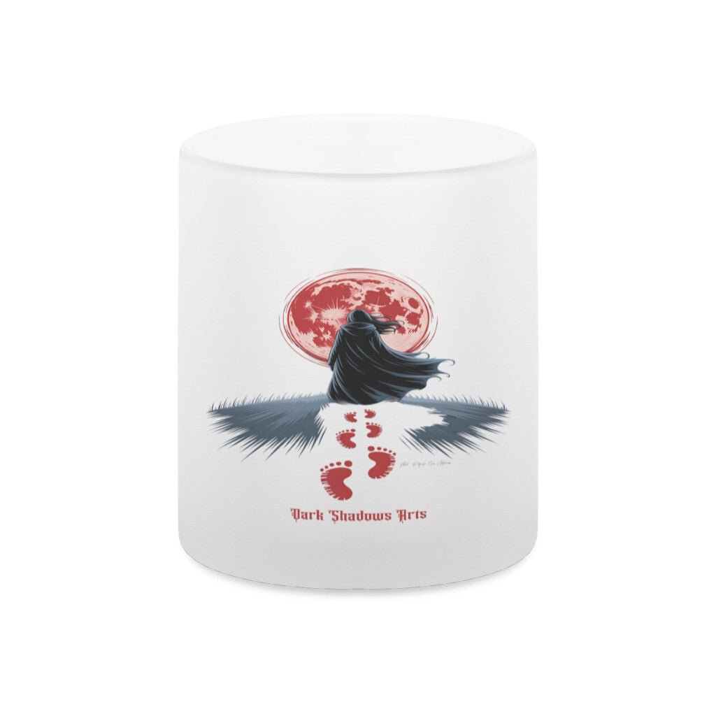 Blood Moon Path_ Schritte ins Dunkel - Glas - Tasse satiniert | Mug | Dark Shadows Arts
