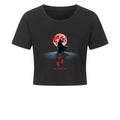 Blood Moon Path_ Schritte ins Dunkel - Ladies Cropped Tee | T-Shirt | Dark Shadows Arts