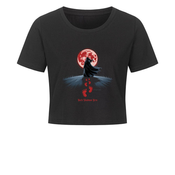 Blood Moon Path_ Schritte ins Dunkel - Ladies Cropped Tee | T-Shirt | Dark Shadows Arts