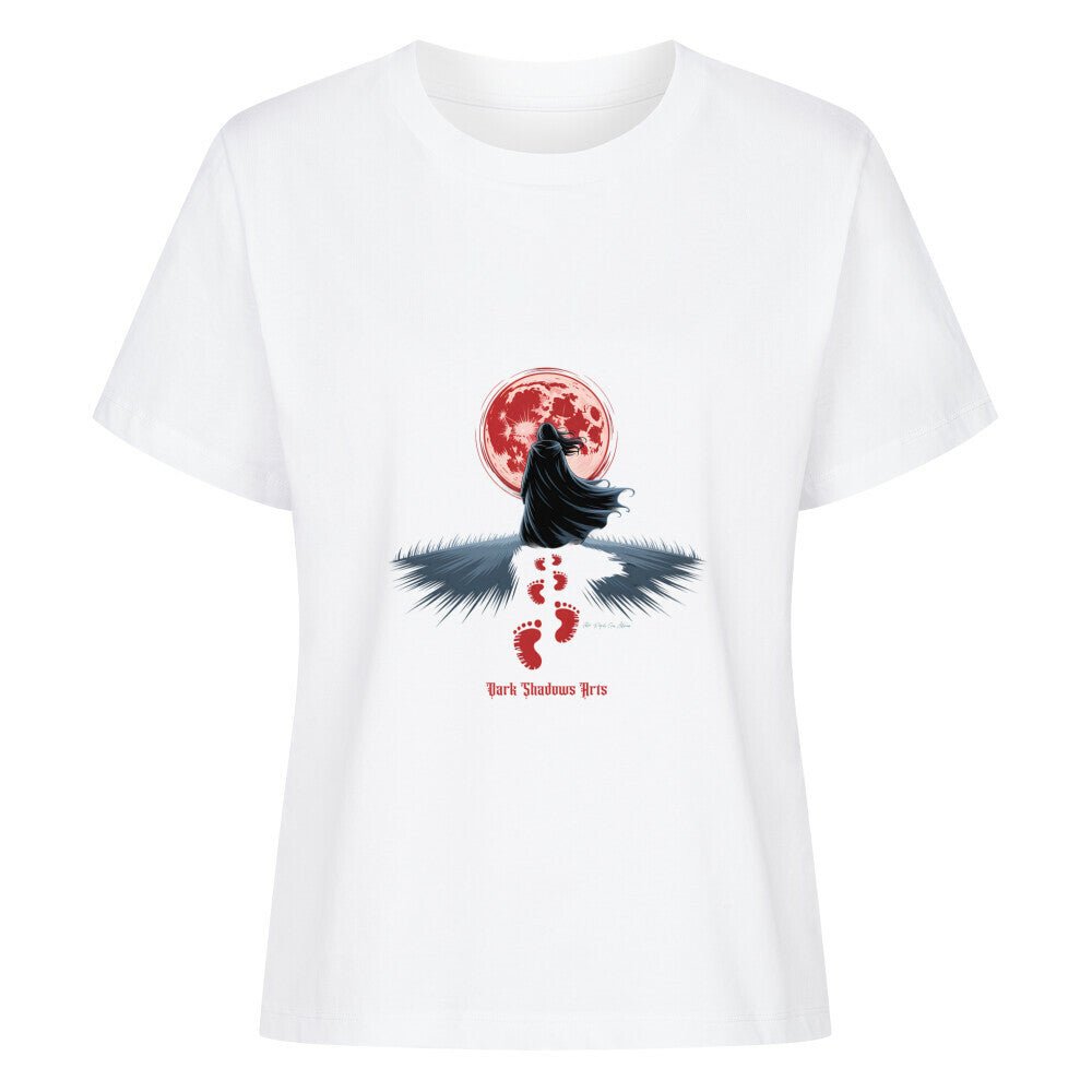 Blood Moon Path_ Schritte ins Dunkel - Premium Organic Shirt Women | T-Shirt | Dark Shadows Arts