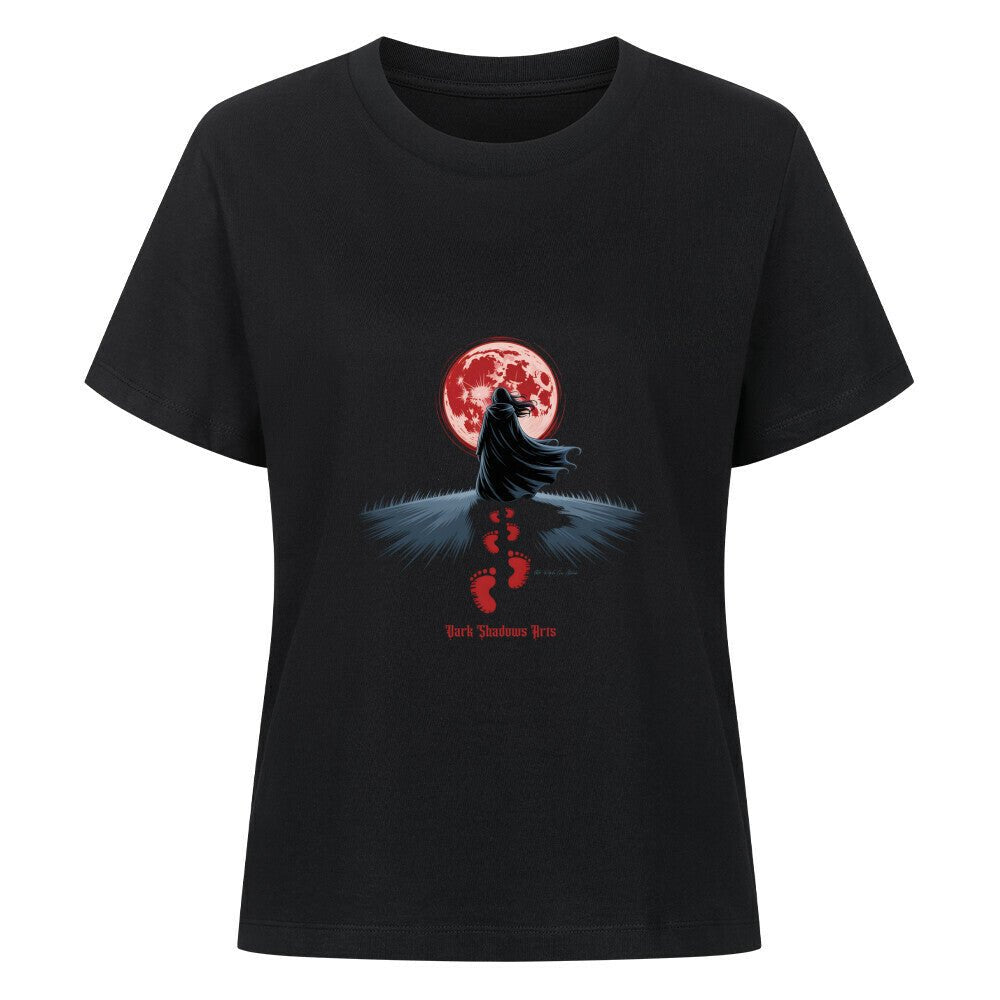 Blood Moon Path_ Schritte ins Dunkel - Premium Organic Shirt Women | T-Shirt | Dark Shadows Arts