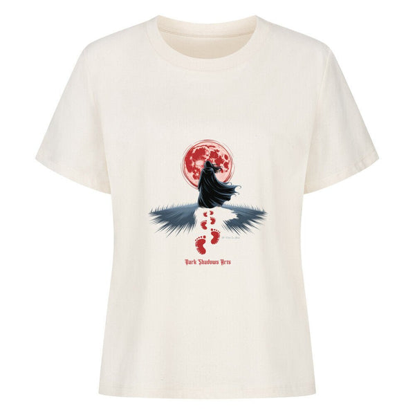 Blood Moon Path_ Schritte ins Dunkel - Premium Organic Shirt Women | T-Shirt | Dark Shadows Arts
