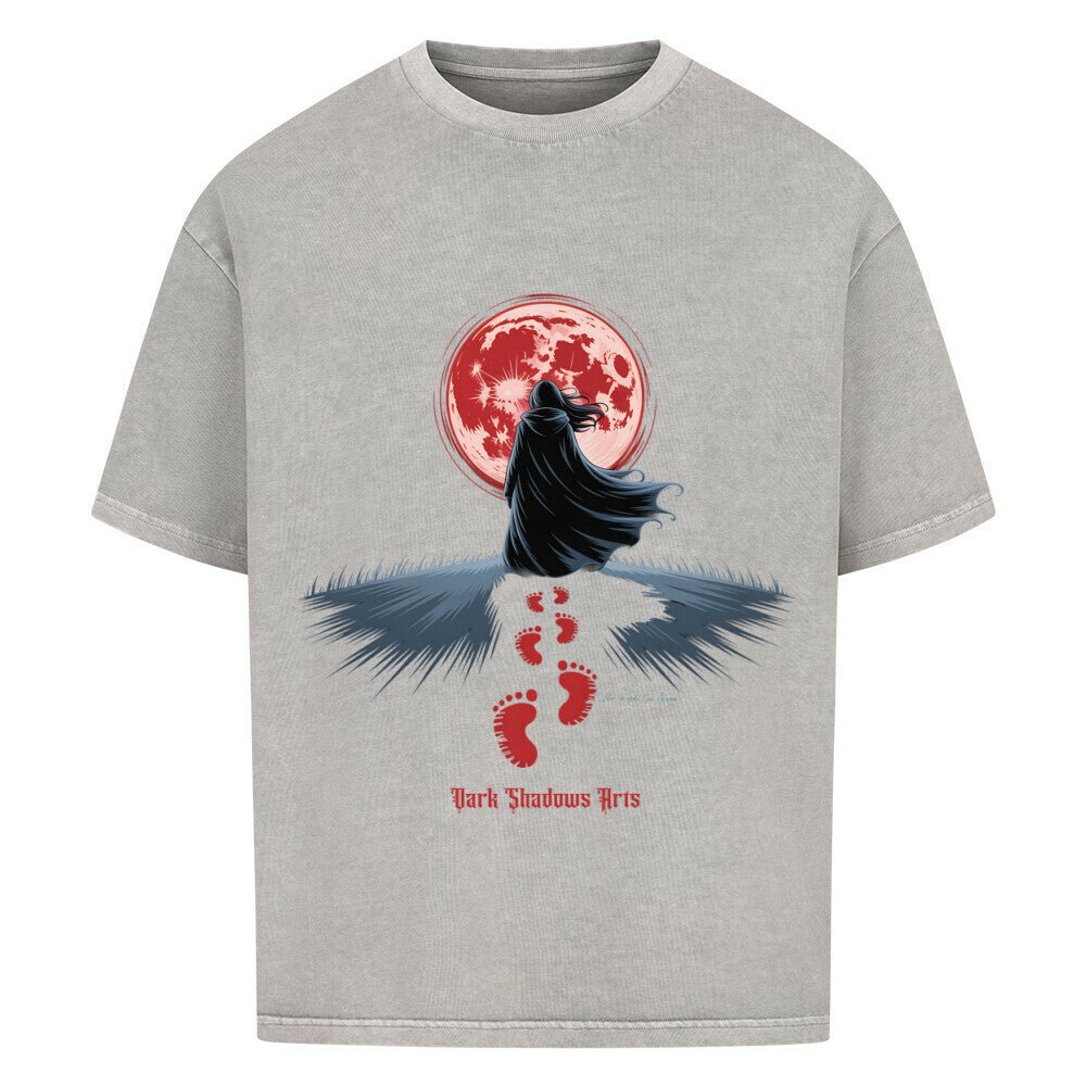 Blood Moon Path_ Schritte ins Dunkel - VACANCY Oversized Shirt | T-Shirt | Dark Shadows Arts