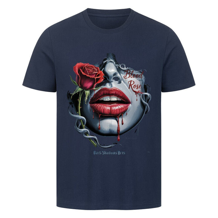 Blood Rose – Lippen voller Sehnsucht - HigherBlanks Premium T-Shirt | T-Shirt | Dark Shadows Arts
