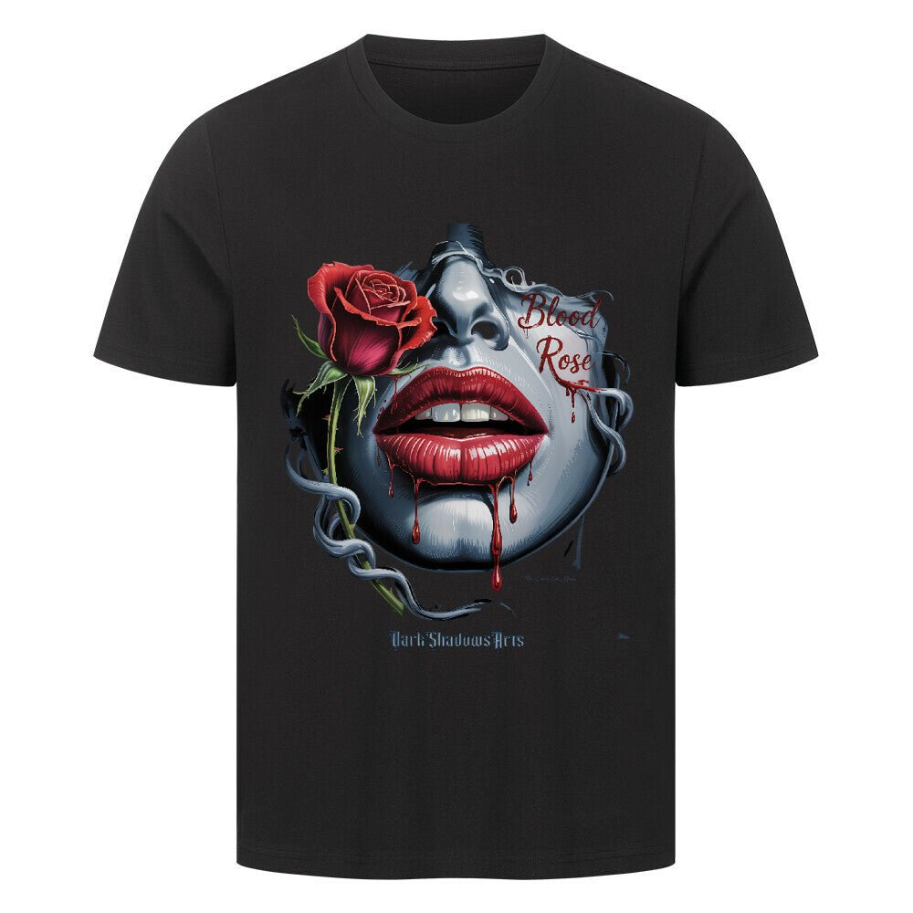Blood Rose – Lippen voller Sehnsucht - HigherBlanks Premium T-Shirt | T-Shirt | Dark Shadows Arts