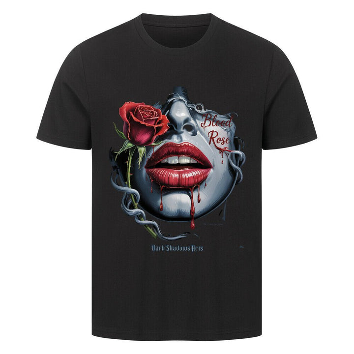 Blood Rose – Lippen voller Sehnsucht - HigherBlanks Premium T-Shirt | T-Shirt | Dark Shadows Arts