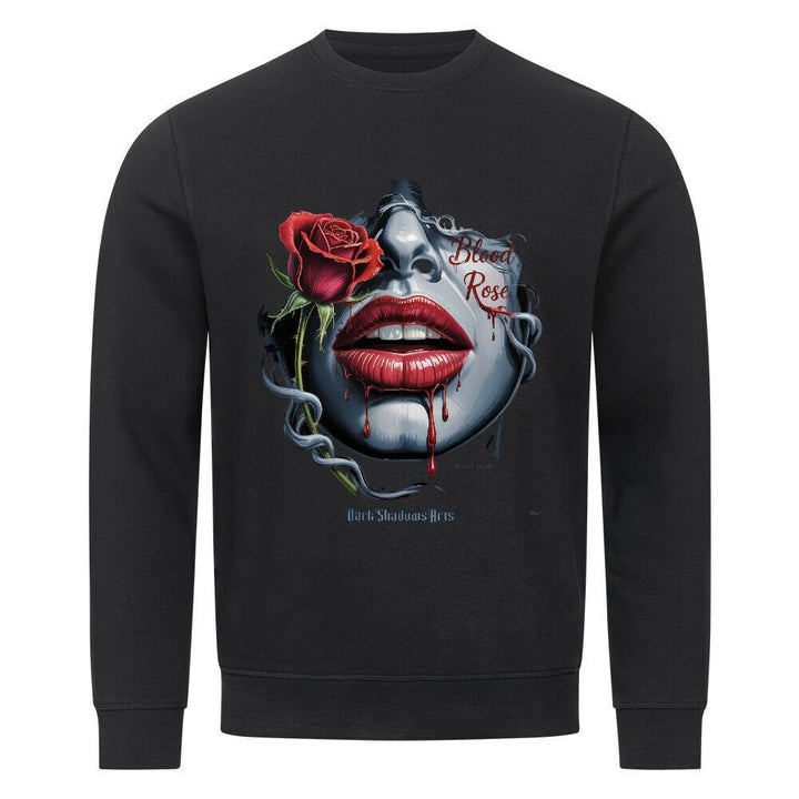 Blood Rose – Lippen voller Sehnsucht - Premium Organic Sweatshirt | Sweatshirt | Dark Shadows Arts