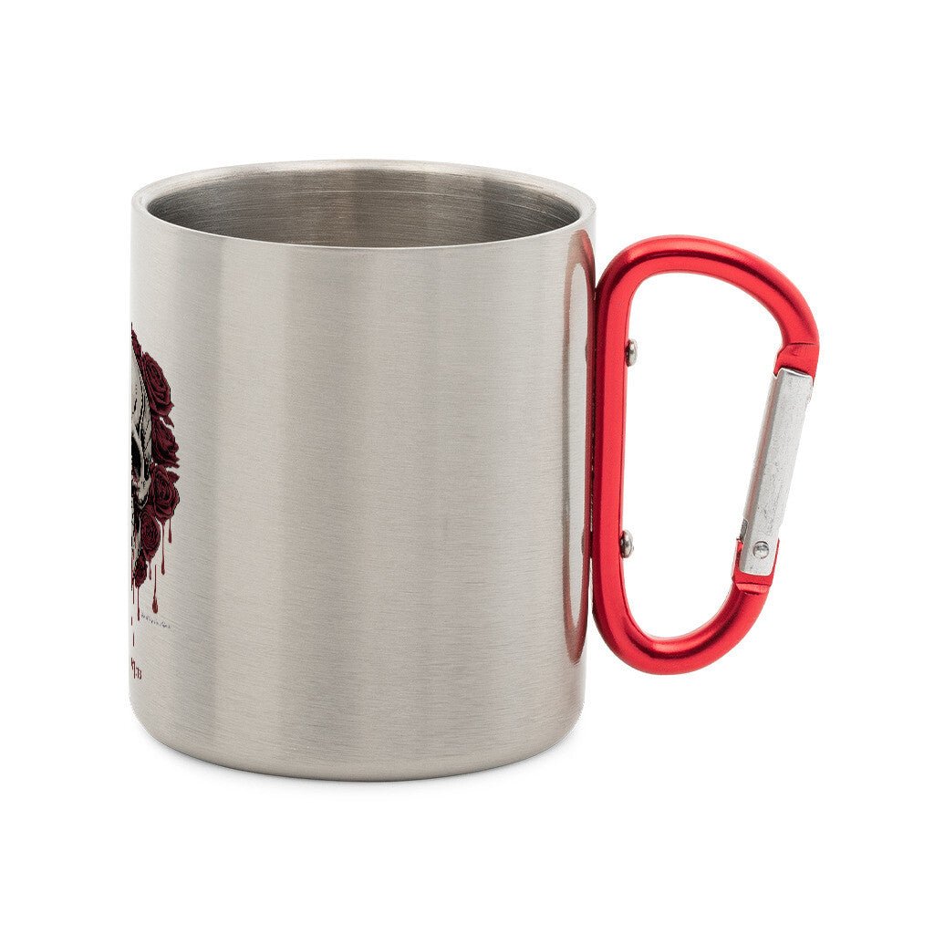 Blood Roses - Edelstahl - Tasse mit Karabiner | Mug | Dark Shadows Arts