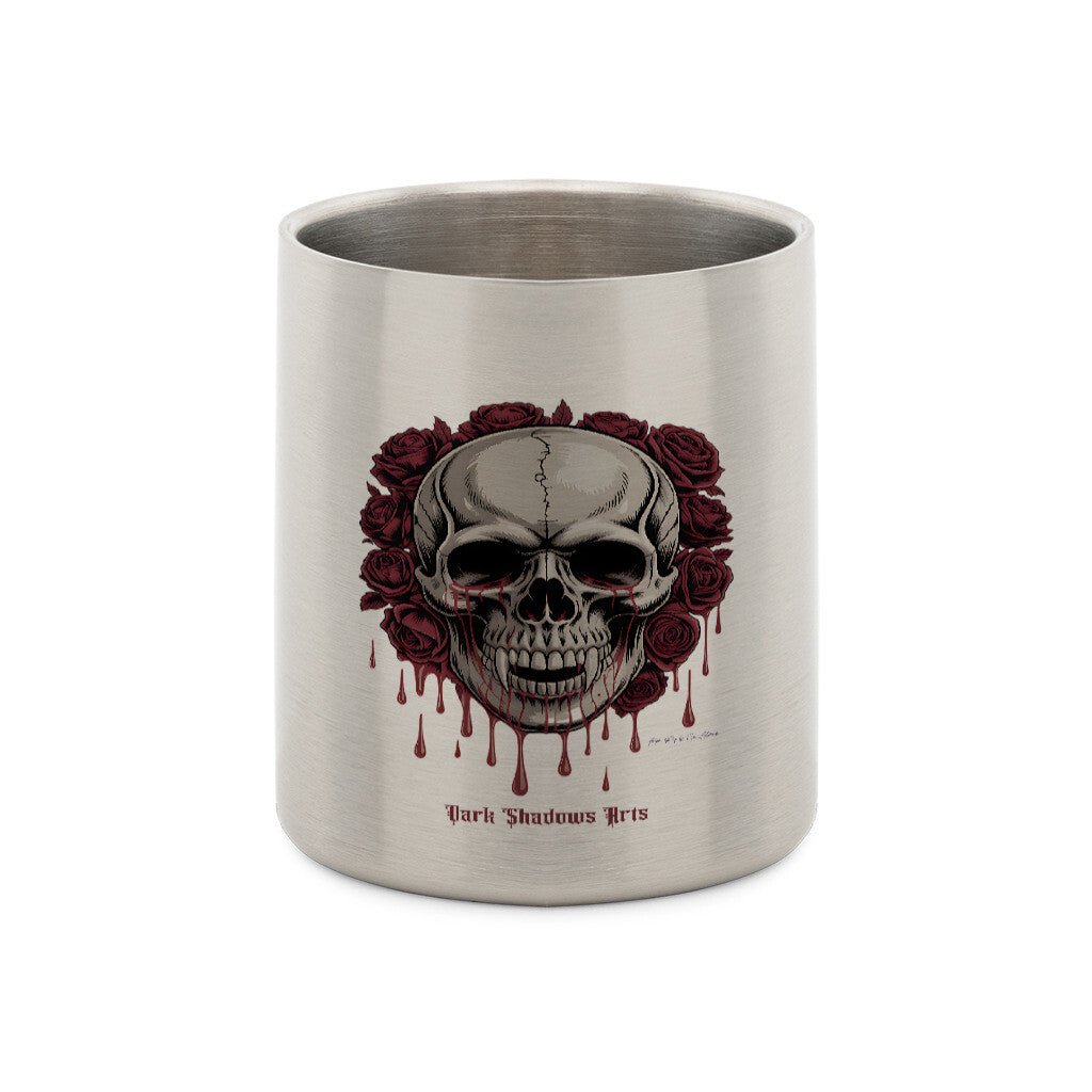 Blood Roses - Edelstahl - Tasse mit Karabiner | Mug | Dark Shadows Arts