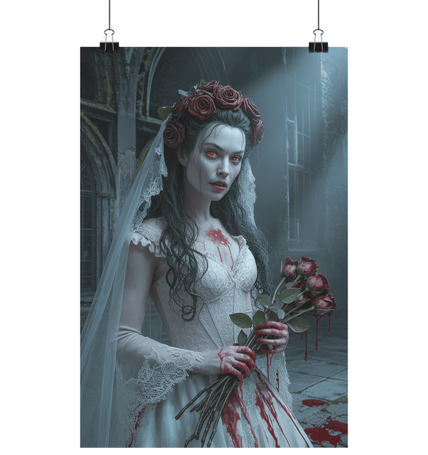 Bloody wedding - Die düstere Eleganz der verfluchten Braut - Poster Din A1 (hoch) | Wall Art | Dark Shadows Arts