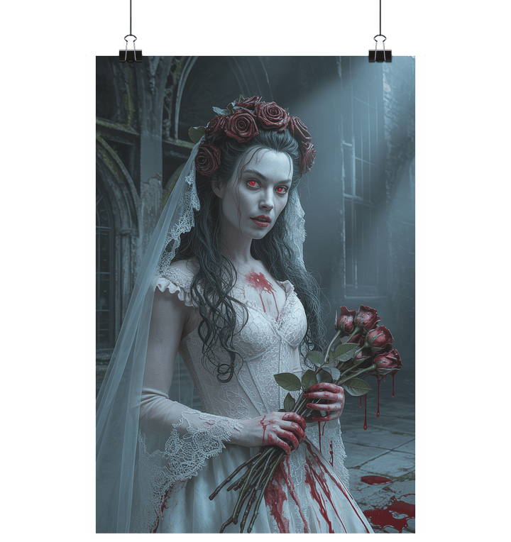 Bloody wedding - Die düstere Eleganz der verfluchten Braut - Poster Din A1 (hoch) | Wall Art | Dark Shadows Arts
