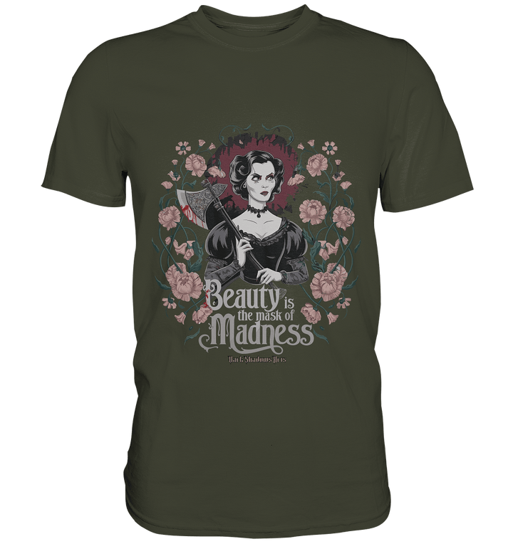 Blutige Schönheit - Dark Lady mit Axt - Premium Shirt | Unisex - Shirts | Dark Shadows Arts