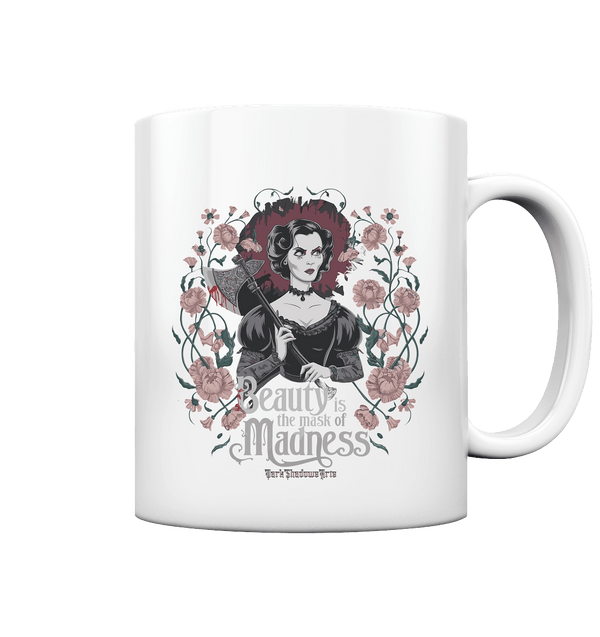 Blutige Schönheit - Dark Lady mit Axt - Tasse glossy | Trinkgefäße | Dark Shadows Arts