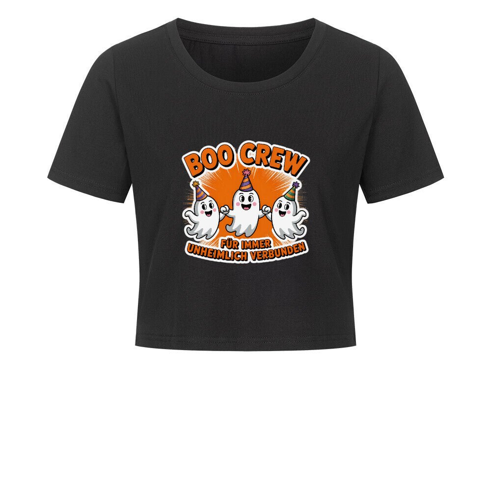 Boo Crew – Für immer unheimlich verbunden - Ladies Cropped Tee | T-Shirt | Dark Shadows Arts