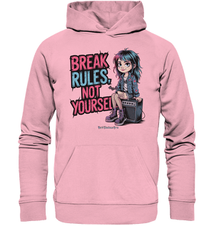 BREAK RULES, NOT YOURSELF – Kreatives Design für Rebell:innen - Organic Hoodie | Hoodies | Dark Shadows Arts