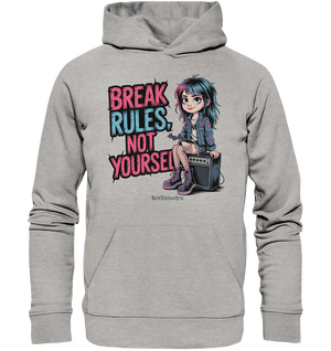 BREAK RULES, NOT YOURSELF – Kreatives Design für Rebell:innen - Organic Hoodie | Hoodies | Dark Shadows Arts