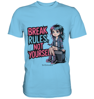 BREAK RULES, NOT YOURSELF – Kreatives Design für Rebell:innen - Premium Shirt | Unisex - Shirts | Dark Shadows Arts