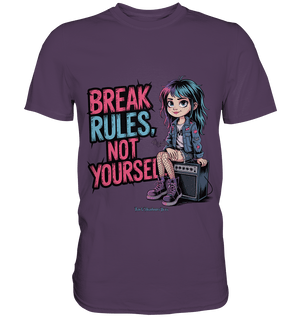 BREAK RULES, NOT YOURSELF – Kreatives Design für Rebell:innen - Premium Shirt | Unisex - Shirts | Dark Shadows Arts
