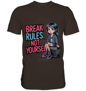 BREAK RULES, NOT YOURSELF – Kreatives Design für Rebell:innen - Premium Shirt | Unisex - Shirts | Dark Shadows Arts