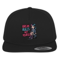 BREAK RULES, NOT YOURSELF – Kreatives Design für Rebell:innen - Premium Snapback | Kappen & Mützen | Dark Shadows Arts