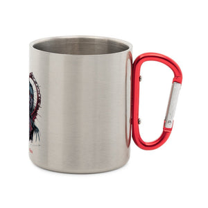 Broken Reflections – Zerrissene Seele im Spiegel - Edelstahl - Tasse mit Karabiner | Mug | Dark Shadows Arts