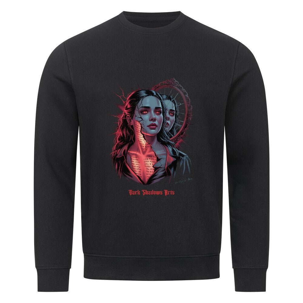 Broken Reflections – Zerrissene Seele im Spiegel - Premium Organic Sweatshirt | Sweatshirt | Dark Shadows Arts