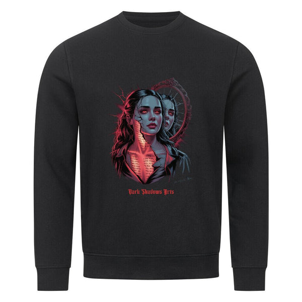 Broken Reflections – Zerrissene Seele im Spiegel - Premium Organic Sweatshirt | Sweatshirt | Dark Shadows Arts