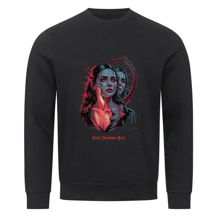 Broken Reflections – Zerrissene Seele im Spiegel - Premium Organic Sweatshirt | Sweatshirt | Dark Shadows Arts