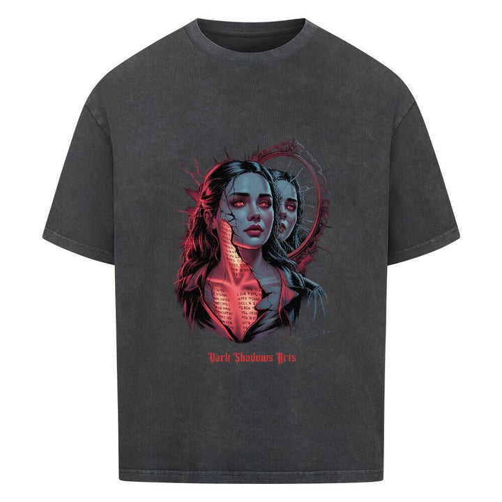 Broken Reflections – Zerrissene Seele im Spiegel - VACANCY Oversized Shirt | T-Shirt | Dark Shadows Arts