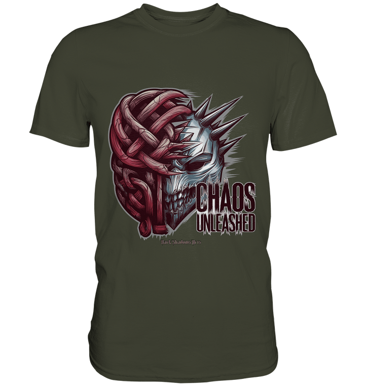 CHAOS UNLEASHED - Düstere Kraft & Grafische Intensität - Premium Shirt | Unisex - Shirts | Dark Shadows Arts