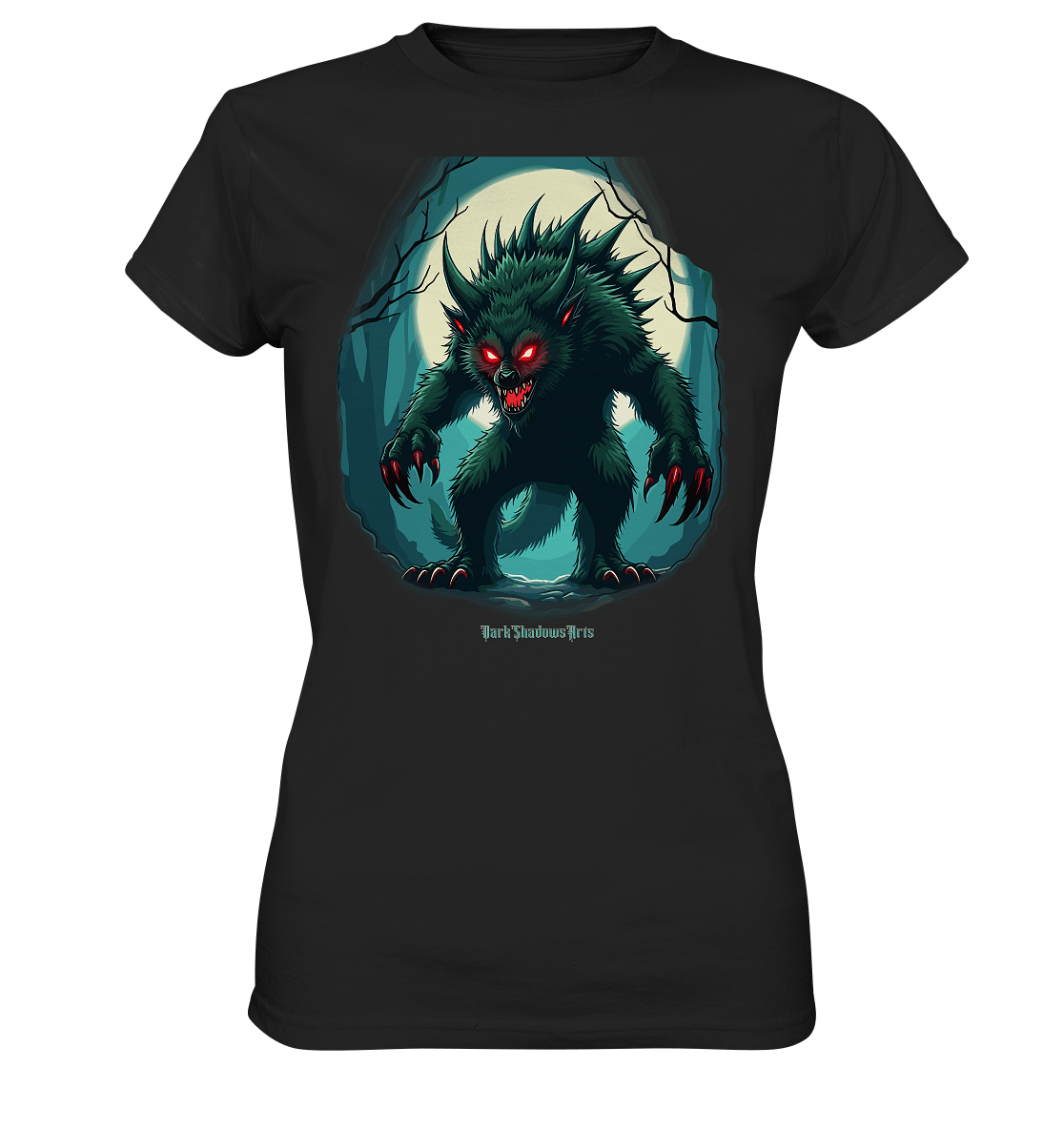 Chupacabra Night - Ladies Premium Shirt | Lady - Shirts | Dark Shadows Arts