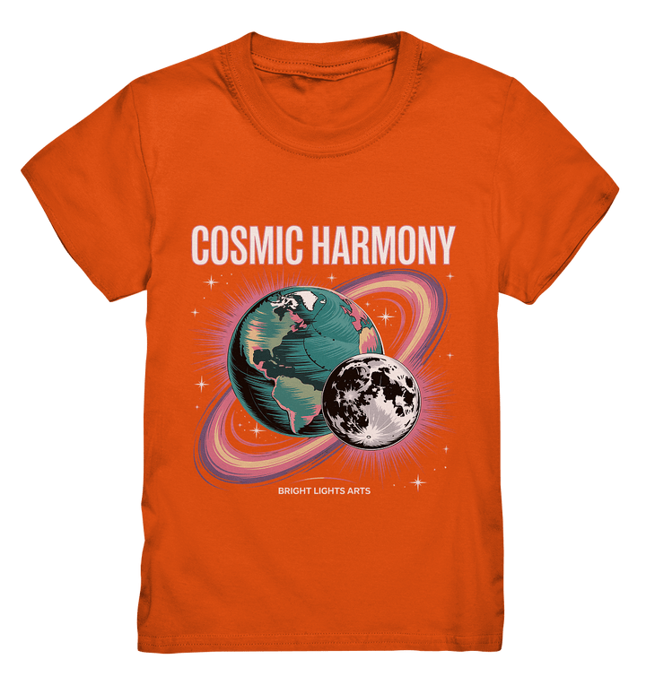 Cosmic Harmony ???????? – Erde & Mond in perfektem Gleichklang - Kids Premium Shirt | Kids & Babys | Dark Shadows Arts