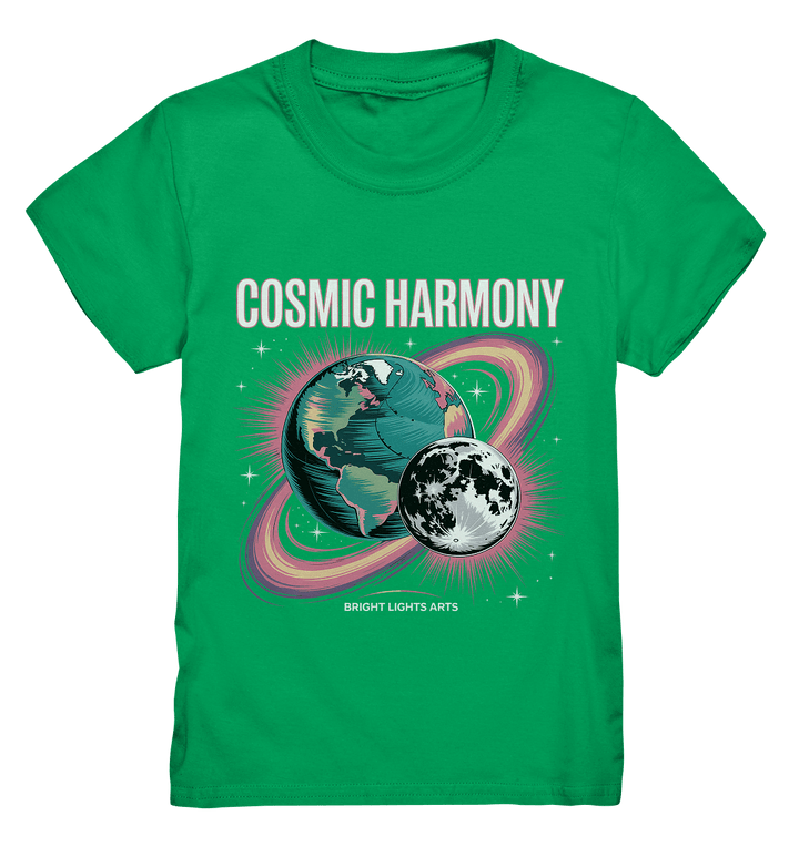 Cosmic Harmony ???????? – Erde & Mond in perfektem Gleichklang - Kids Premium Shirt | Kids & Babys | Dark Shadows Arts