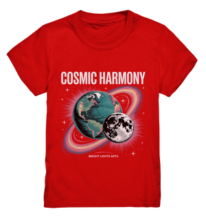 Cosmic Harmony ???????? – Erde & Mond in perfektem Gleichklang - Kids Premium Shirt | Kids & Babys | Dark Shadows Arts