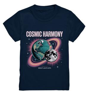 Cosmic Harmony ???????? – Erde & Mond in perfektem Gleichklang - Kids Premium Shirt | Kids & Babys | Dark Shadows Arts
