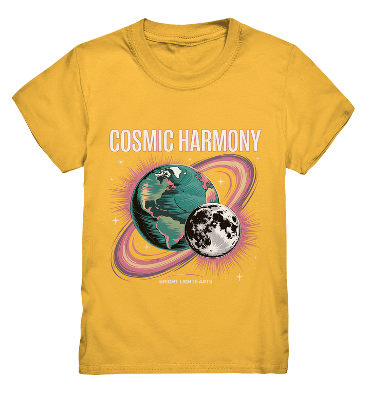 Cosmic Harmony ???????? – Erde & Mond in perfektem Gleichklang - Kids Premium Shirt | Kids & Babys | Dark Shadows Arts