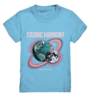 Cosmic Harmony ???????? – Erde & Mond in perfektem Gleichklang - Kids Premium Shirt | Kids & Babys | Dark Shadows Arts