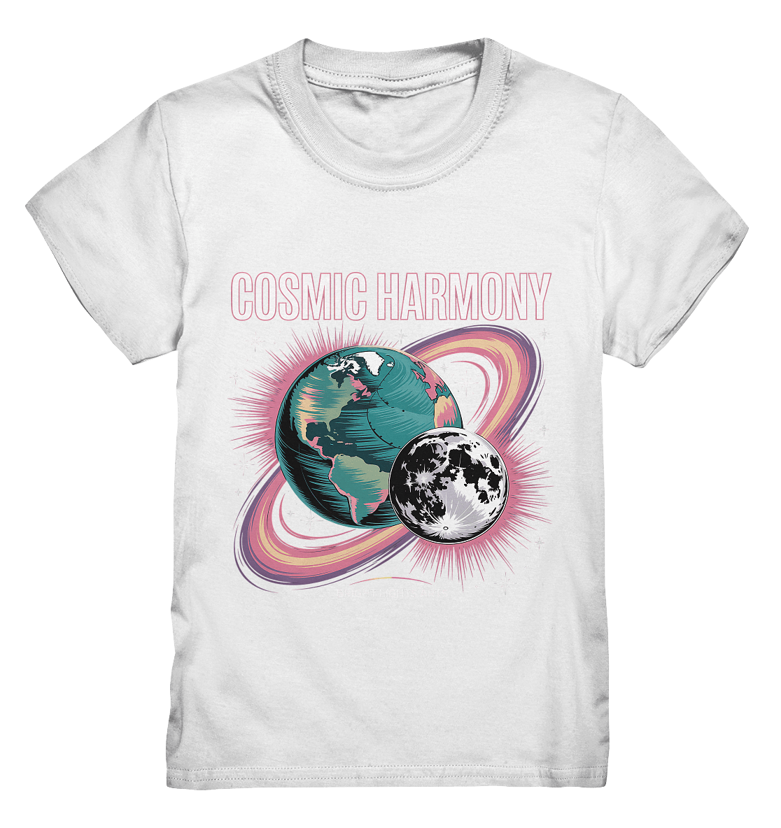 Cosmic Harmony ???????? – Erde & Mond in perfektem Gleichklang - Kids Premium Shirt | Kids & Babys | Dark Shadows Arts