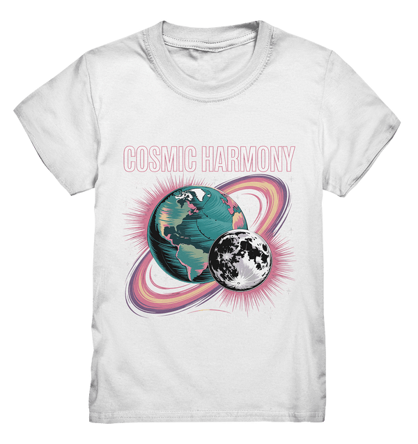 Cosmic Harmony ???????? – Erde & Mond in perfektem Gleichklang - Kids Premium Shirt | Kids & Babys | Dark Shadows Arts
