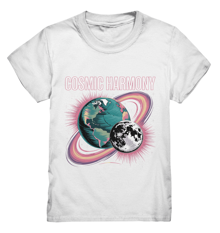 Cosmic Harmony ???????? – Erde & Mond in perfektem Gleichklang - Kids Premium Shirt | Kids & Babys | Dark Shadows Arts