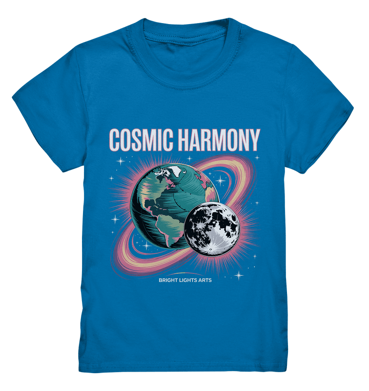 Cosmic Harmony ???????? – Erde & Mond in perfektem Gleichklang - Kids Premium Shirt | Kids & Babys | Dark Shadows Arts