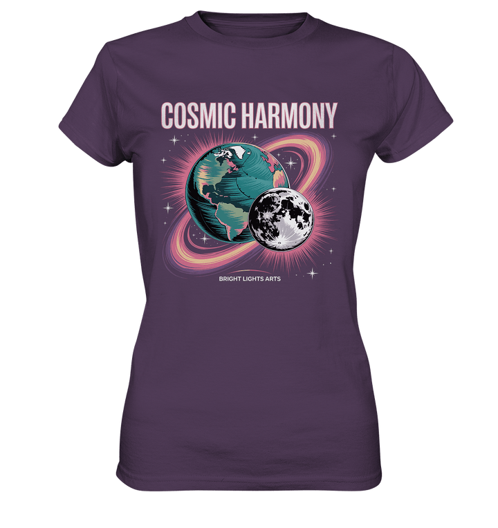 Cosmic Harmony ???????? – Erde & Mond in perfektem Gleichklang - Ladies Premium Shirt | Lady - Shirts | Dark Shadows Arts