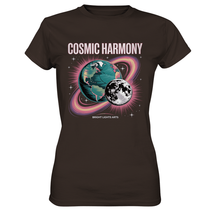 Cosmic Harmony ???????? – Erde & Mond in perfektem Gleichklang - Ladies Premium Shirt | Lady - Shirts | Dark Shadows Arts