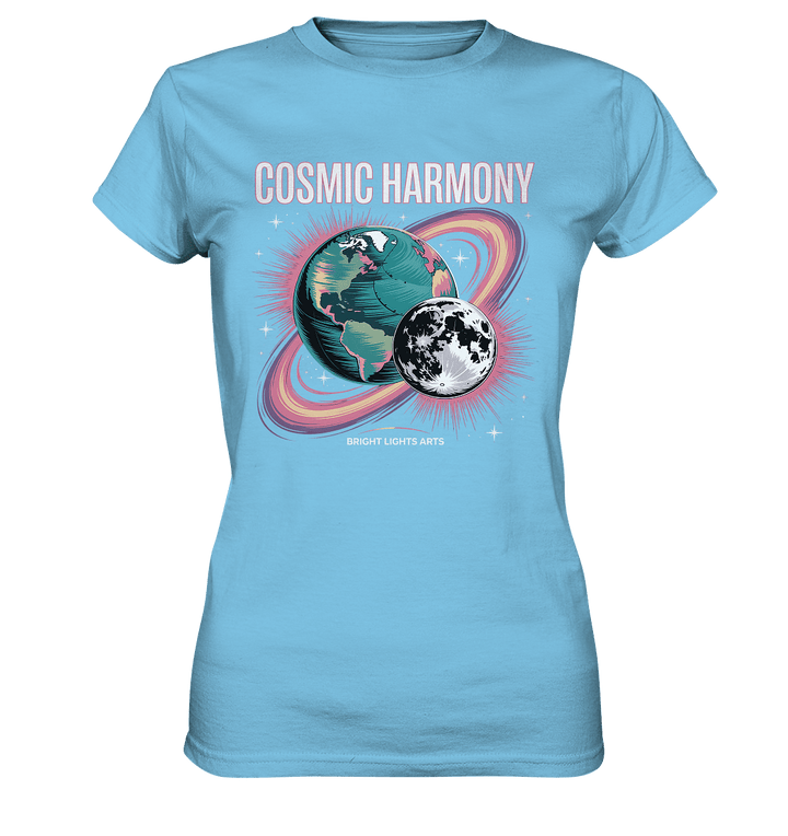 Cosmic Harmony ???????? – Erde & Mond in perfektem Gleichklang - Ladies Premium Shirt | Lady - Shirts | Dark Shadows Arts